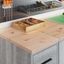 Armarios 2 uds para garaje madera ingeniería gris sonoma de , Armarios industriales - Ref: Foro24-3328319, Precio: 102,14 €, ...