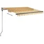 Toldo de pie retráctil manual amarillo y blanco 350x250 cm de vidaXL, Toldos - Ref: Foro24-3069718, Precio: 354,66 €, Descuen...
