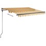 Toldo de pie retráctil manual amarillo y blanco 350x250 cm de vidaXL, Toldos - Ref: Foro24-3069718, Precio: 342,12 €, Descuen...