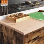 Armarios 2 uds para garaje madera ingeniería roble ahumado de , Armarios industriales - Ref: Foro24-3328327, Precio: 103,14 €...