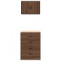 Armarios 2 uds para garaje madera ingeniería marrón roble de , Armarios industriales - Ref: Foro24-3328338, Precio: 133,35 €,...