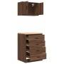 Armarios 2 uds para garaje madera ingeniería marrón roble de , Armarios industriales - Ref: Foro24-3328338, Precio: 133,35 €,...