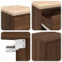 Armarios 2 uds para garaje madera ingeniería marrón roble de , Armarios industriales - Ref: Foro24-3328338, Precio: 133,35 €,...