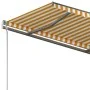 Toldo de pie retráctil manual amarillo y blanco 350x250 cm de vidaXL, Toldos - Ref: Foro24-3069718, Precio: 354,66 €, Descuen...