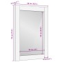 Espejo de baño madera maciza mango marrón 50x70x2,5 cm de , Muebles de baño - Ref: Foro24-4017751, Precio: 79,10 €, Descuento: %
