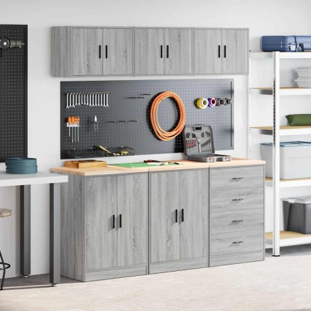 Garage Cabinets 6 pcs Grey Sonoma Engineered Wood de , Armarios industriales - Ref: Foro24-3328346, Precio: 417,99 €, Descuen...