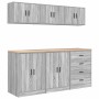 Garage Cabinets 6 pcs Grey Sonoma Engineered Wood de , Armarios industriales - Ref: Foro24-3328346, Precio: 417,99 €, Descuen...