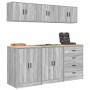 Garage Cabinets 6 pcs Grey Sonoma Engineered Wood de , Armarios industriales - Ref: Foro24-3328346, Precio: 417,99 €, Descuen...