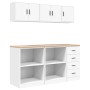 Armarios 6 uds para garaje madera de ingeniería blanco de , Armarios industriales - Ref: Foro24-3328350, Precio: 307,93 €, De...