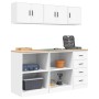 Armarios 6 uds para garaje madera de ingeniería blanco de , Armarios industriales - Ref: Foro24-3328350, Precio: 307,93 €, De...