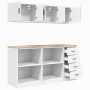 Armarios 6 uds para garaje madera de ingeniería blanco de , Armarios industriales - Ref: Foro24-3328350, Precio: 307,93 €, De...