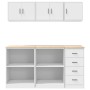 Armarios 6 uds para garaje madera de ingeniería blanco de , Armarios industriales - Ref: Foro24-3328350, Precio: 307,93 €, De...