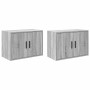 Armarios de pared 2 uds para garaje madera gris sonoma de , Armarios industriales - Ref: Foro24-860654, Precio: 77,83 €, Desc...