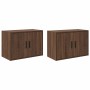 Armarios de pared 2 uds para garaje madera marrón roble de , Armarios industriales - Ref: Foro24-860656, Precio: 72,02 €, Des...