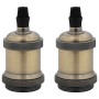 Portalámparas 2 uds bronce E27 de , Accesorios de iluminación - Ref: Foro24-4106525, Precio: 15,21 €, Descuento: %