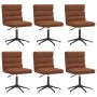 Sillas de comedor 6 uds cuero sintético marrón de , Sillas de comedor - Ref: Foro24-3315709, Precio: 365,30 €, Descuento: %