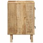 Mesita de noche de madera maciza de mango rugosa 37x32x50 cm de , Mesitas de noche - Ref: Foro24-4104515, Precio: 131,44 €, D...