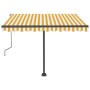 Toldo manual retráctil con LED amarillo y blanco 300x250 cm de vidaXL, Toldos - Ref: Foro24-3069703, Precio: 379,58 €, Descue...