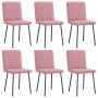 Sillas de comedor 6 unidades terciopelo rosa de , Sillas de comedor - Ref: Foro24-3315560, Precio: 244,78 €, Descuento: %