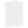 Puertas batientes diseño de lamas 1 par blanco 100x80 cm de , Puertas para el hogar - Ref: Foro24-4107140, Precio: 89,04 €, D...