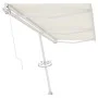 Toldo de pie retráctil manual crema 600x350 cm de vidaXL, Toldos - Ref: Foro24-3069677, Precio: 675,99 €, Descuento: %