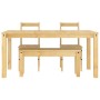 Juego de comedor Panama 4 pzas madera maciza de pino de , muebles para cocinas y comedores - Ref: Foro24-3345176, Precio: 368...