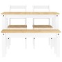 Juego de comedor Panama 4 pzas madera maciza de pino blanco de , muebles para cocinas y comedores - Ref: Foro24-3345169, Prec...