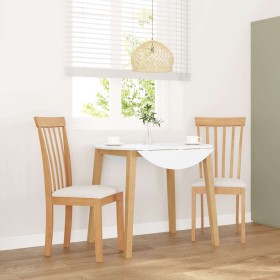 Sillas de comedor con cojines 2uds madera maciza natural caucho de , Sillas de comedor - Ref: Foro24-4102389, Precio: 116,56 ...