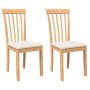 Sillas de comedor con cojines 2uds madera maciza natural caucho de , Sillas de comedor - Ref: Foro24-4102389, Precio: 116,56 ...