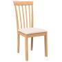 Sillas de comedor con cojines 2uds madera maciza natural caucho de , Sillas de comedor - Ref: Foro24-4102389, Precio: 116,56 ...