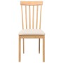 Sillas de comedor con cojines 2uds madera maciza natural caucho de , Sillas de comedor - Ref: Foro24-4102389, Precio: 116,56 ...