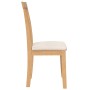 Sillas de comedor con cojines 2uds madera maciza natural caucho de , Sillas de comedor - Ref: Foro24-4102389, Precio: 116,56 ...