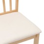 Sillas de comedor con cojines 2uds madera maciza natural caucho de , Sillas de comedor - Ref: Foro24-4102389, Precio: 116,56 ...
