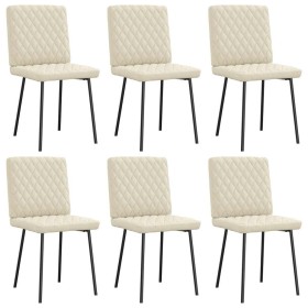 Sillas de comedor 6 unidades cuero sintético color crema de , Sillas de comedor - Ref: Foro24-3315484, Precio: 252,15 €, Desc...