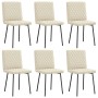 Sillas de comedor 6 unidades cuero sintético color crema de , Sillas de comedor - Ref: Foro24-3315484, Precio: 252,15 €, Desc...