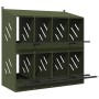 Nido para gallinas con 8 compartimentos de metal verde oliva de , Jaulas y habitáculos para animales pequeños - Ref: Foro24-8...