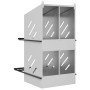 Nido para gallinas con 4 compartimentos plateado galvanizado de , Jaulas y habitáculos para animales pequeños - Ref: Foro24-8...