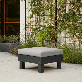 Sillón individual Keter Garden Elements Graphite con cojín gris claro de , Otomanas de exterior - Ref: Foro24-447622, Precio:...