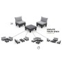 Sillón individual Keter Garden Elements Graphite con cojín gris claro de , Otomanas de exterior - Ref: Foro24-447622, Precio:...