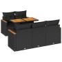 Set sofás jardín y cojines 6 pzas ratán sintético acacia negro de , Conjuntos de jardín - Ref: Foro24-3327436, Precio: 504,59...