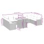 Set de sofás de jardín 11pzas con cojines ratán sintético beige en Conjuntos de jardín | Comprar online en Foru.es