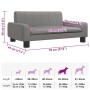 Cama para perros de cuero sintético gris 70x45x30 cm de , Camas para perros - Ref: Foro24-171866, Precio: 78,38 €, Descuento: %