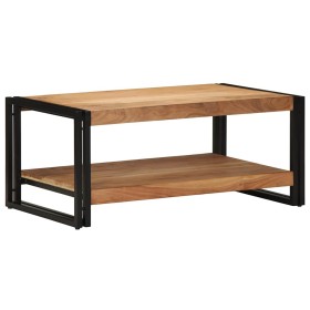 Mesa de centro madera maciza de acacia 90x50x38 cm de , Mesas de centro - Ref: Foro24-4102716, Precio: 117,30 €, Descuento: %