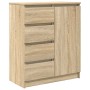 Aparador con cajones roble Sonoma 71x35x84 cm madera ingeniería de , Aparadores - Ref: Foro24-861582, Precio: 99,67 €, Descue...