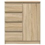 Aparador con cajones roble Sonoma 71x35x84 cm madera ingeniería de , Aparadores - Ref: Foro24-861582, Precio: 99,67 €, Descue...
