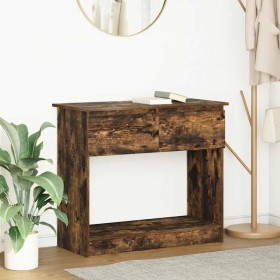Mesa consola con cajones roble ahumado 85,5x38,5x74,5 cm de , Mesas auxiliares - Ref: Foro24-861395, Precio: 78,15 €, Descuen...