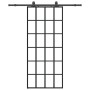 Puerta corredera con set herrajes negro 90x205 cm vidrio ESG de , Puertas - Ref: Foro24-3375794, Precio: 251,14 €, Descuento: %