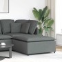 Sofá modular con reposapiés, módulo gris oscuro, 100x100x48 cm de , Unidades para sofás seccionales - Ref: Foro24-4104478, Pr...