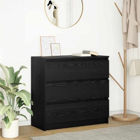 Aparador de madera de roble negro 80x35x76 cm de , Aparadores - Ref: Foro24-861734, Precio: 102,23 €, Descuento: %