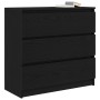 Aparador de madera de roble negro 80x35x76 cm de , Aparadores - Ref: Foro24-861734, Precio: 102,23 €, Descuento: %